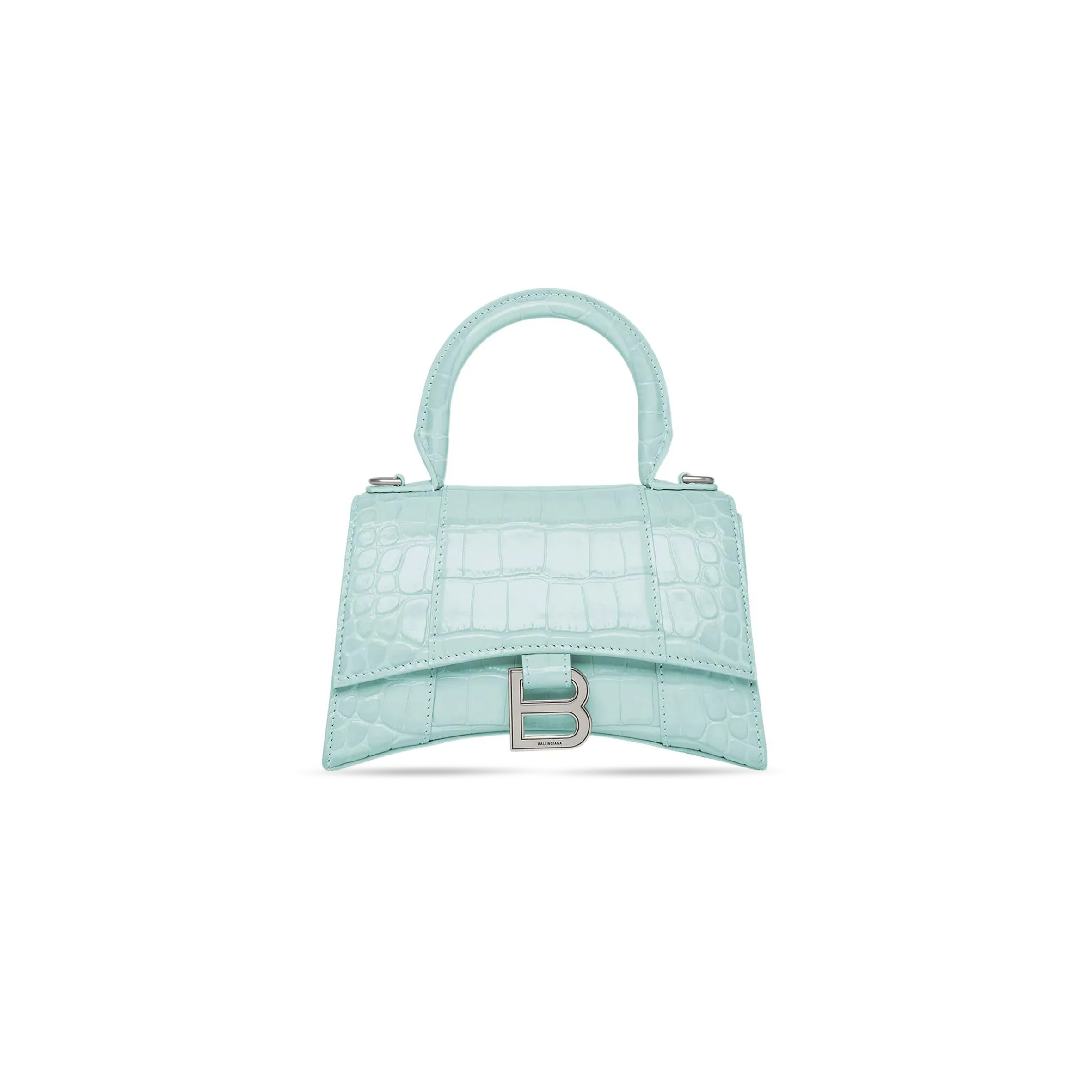 BALENCIAGA WOMEN'S HOURGLASS HANDBAG XS IN LAKE BLUE 5928331LR6Y3914 (18.8*13*7.9cm)